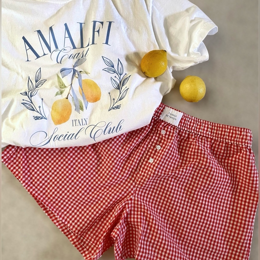 Gingham boxer shorts